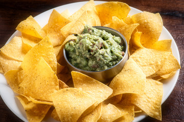 Guacamole and chips