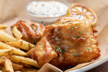 Fish and Chips Close up