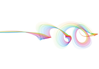 abstract eco fresh rainbow smoke flame over white background