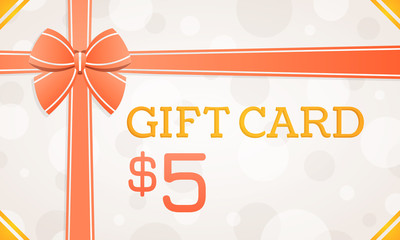 Gift Card, gift voucher - 5 dollars