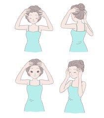 The way to massage the scalp