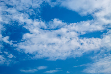 Fototapeta premium Soft white clouds against blue sky background