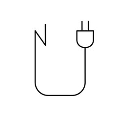 Naklejka premium Outline plug icon illustration,vector energy sign symbol