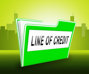 Home Equity Line Of Credit Loan Folder Represents Property Refinancing - 3d Illustration