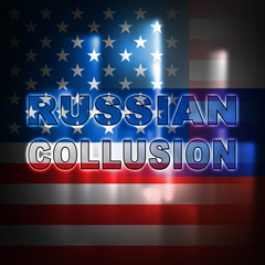 Russia Collusion Design Depicting Conspiracy And Cooperation With The Russian Government 3d Illustration