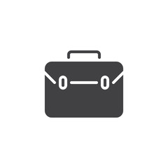 Business bag, case vector icon. filled flat sign for mobile concept and web design. Briefcase glyph icon. Suitcase symbol, logo illustration. Pixel perfect vector graphics
