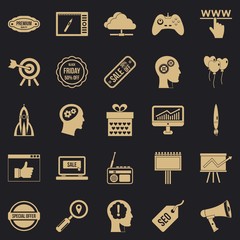 Media center icons set. Simple set of 25 media center vector icons for web for any design