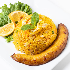 Arroz con Pollo (Colombian style chicken meat and rice) © Adriana