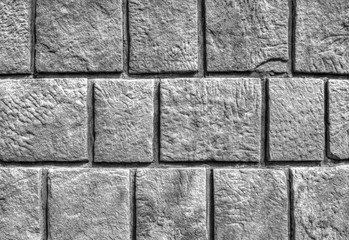 Stone wall background in black and white