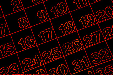 Background of numbers. from zero to nine. Mathematical equations and formulas. Numbers texture
