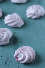 pink meringues cookies