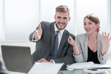 businessman checking financial report