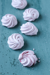 pink meringues cookies
