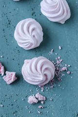 pink meringues cookies