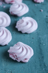 pink meringues cookies