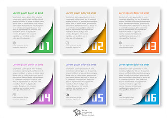 Obraz premium Color Post-it Banner, Vector Graphics