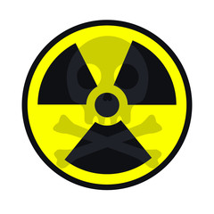 Fototapeta premium 原発とドクロのマーク