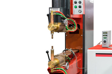 high technology and modern of resistance spot welding machine with current controller isolated on...