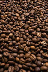 Roasted coffee beans background