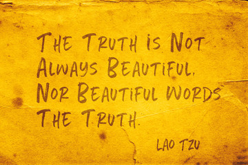 not always beautiful Lao Tzu