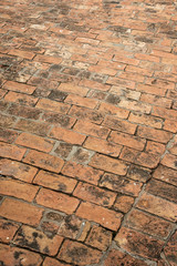 red bricks pavement