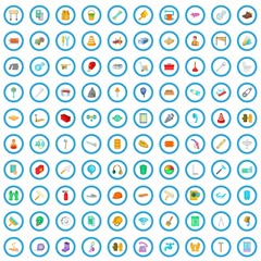 100 repair service icons set in cartoon style for any design vector illustration