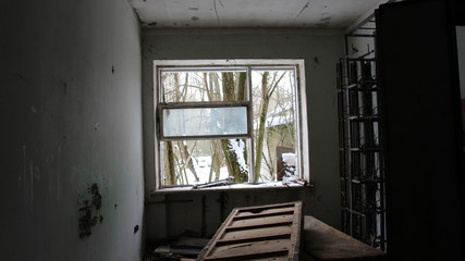 Abandoned buildings of the Ghost town of Pripyat.