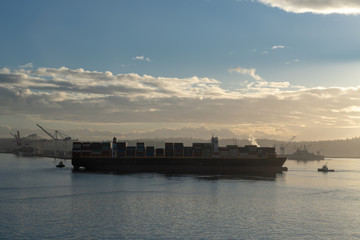 Trans atlantic leaving Seattle port