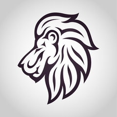 Lion logo icon design, vector illustration