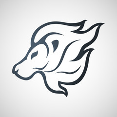 Lion logo icon design, vector illustration