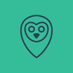 owl logo icon design, vector illustration