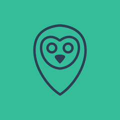 owl logo icon design, vector illustration