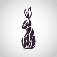 Rabbit logo icon design, vector illustration