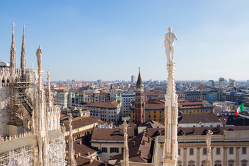 View from Milan Cathedral, Italy