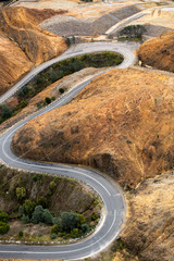 Winding road into Queenstown Tasmania