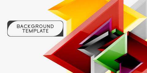 Bright colorful triangular poly 3d composition,abstract geometric background, minimal design, polygonal futuristic poster