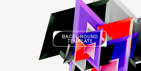 Triangular low poly background design, multicolored triangles. Vector