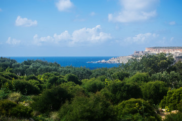 Panorama of Mellieha in Malta