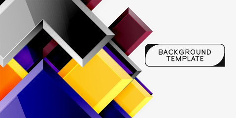 Obraz premium Glossy modern geometric background, abstract arrows composition
