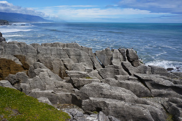 Punakaiki Pancake Rocks is south island in New Zealand