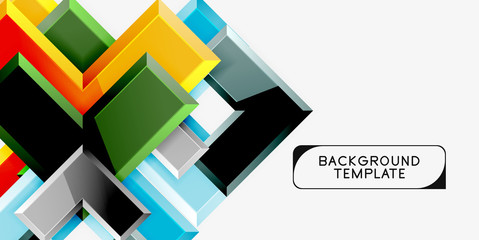 Glossy arrows geometric background