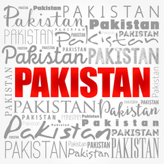 Pakistan wallpaper word cloud, travel concept background