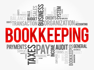 Fototapeta premium Bookkeeping word cloud collage, business concept background