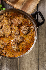 Pork tenderloin in mushroom sauce
