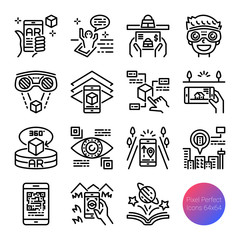 AR outline icons