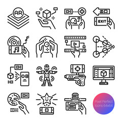 AR outline icons