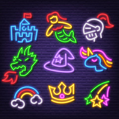 fantasy neon icons