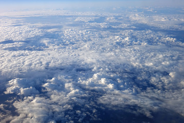 flight above the clouds