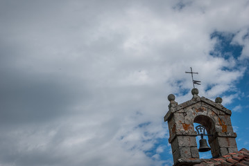 Bell tower of the Brañosera Hermitage in the Fuentes Carrionas National Park. Palencia
