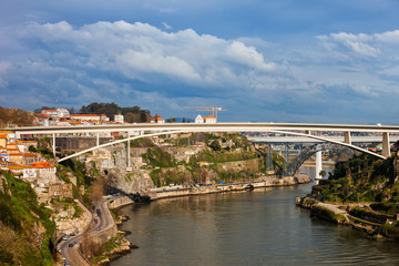 Fototapeta premium Bridges on Douro River in City of Porto